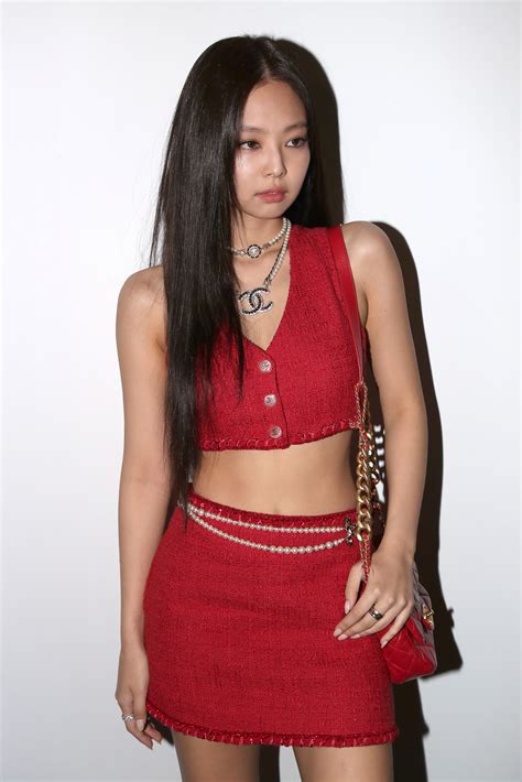 jennie chanel crop top|chanel red crop top.